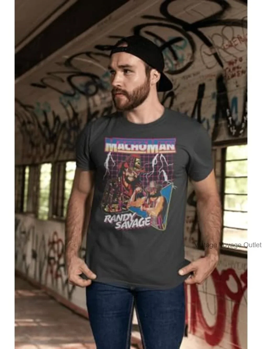 Retro 80s Wrestling Legend Graphic Tee, 100% Cotton, Lightweight, Crew Neck
